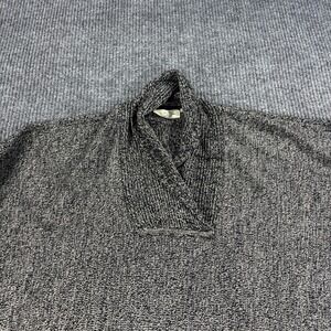 RD Style Sweater Women Small Black White Marled Shawl Collar Oversized 67S898SF